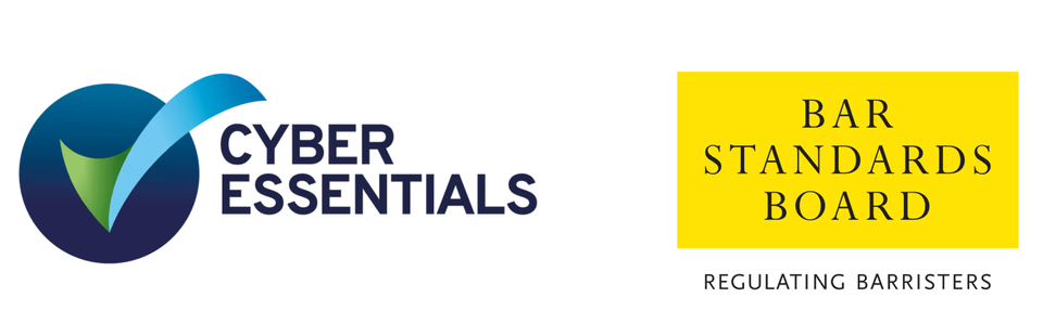 The image shows a "Cyber Essentials Certified" badge with a blue and green checkmark.