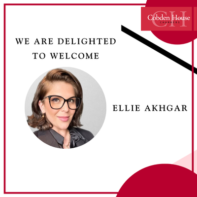 Ellie Akhgar Joins Cobden House Chambers.