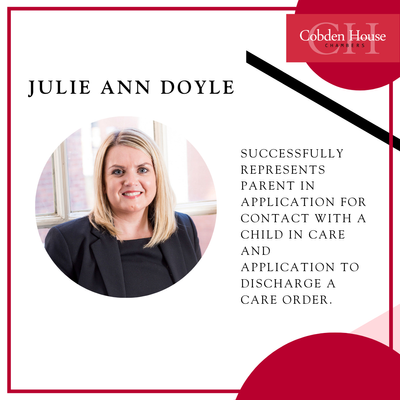 Julie Ann Doyle successfully represents parent in application for contact with a child in care and application to discharge a Care Order.