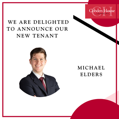 Cobden House Chambers Welcomes New Tenant Michael Elders