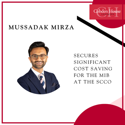 Mussadak Mirza Secures Significant Cost Saving For The MIB At The SCCO